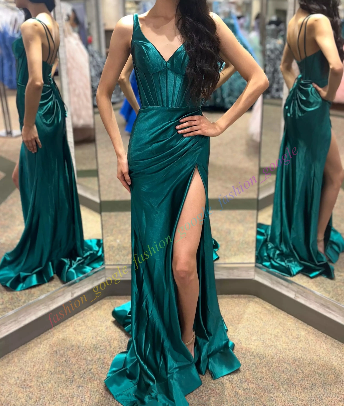 Stretch Satin Prom Dress 2k24 Purple Pageant Sorority Formal Evening Event Special Occasion Gala Cocktail Red Carpet Runway Gown Photoshoot Ruched Ski