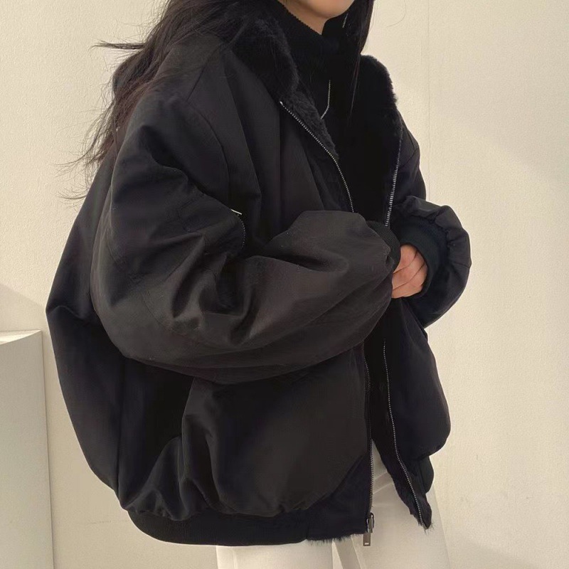 LI5523 Hooded Zipper Casual Jacket Womens Winter Warm Reversed Fleece Short Run Sports Jacket Long Sleeve Yoga Jacket HYY-5523