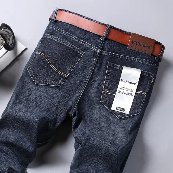 Jeans Men Classical Jean High Quality Straight Leg Male Casual Pants Plus Size 30-40 Cotton Denim Trousers Ropa Hombre 240115
