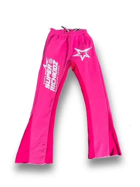 Vintage style baggy Trousers Star Print casual pants waist pocket wide leg pants women's and men y2k high waist cargo pants 240115