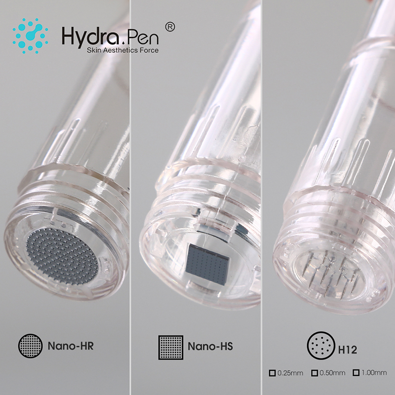 Hydra Pen H2 Needle Cartridges 50pcs Hydra.Pen Micro Needles 12 Pins 0.25mm 0.5mm 1.0mm Nano-HR Nano-HS Cartridge Microneedling Pen Dermapen MTS Tips