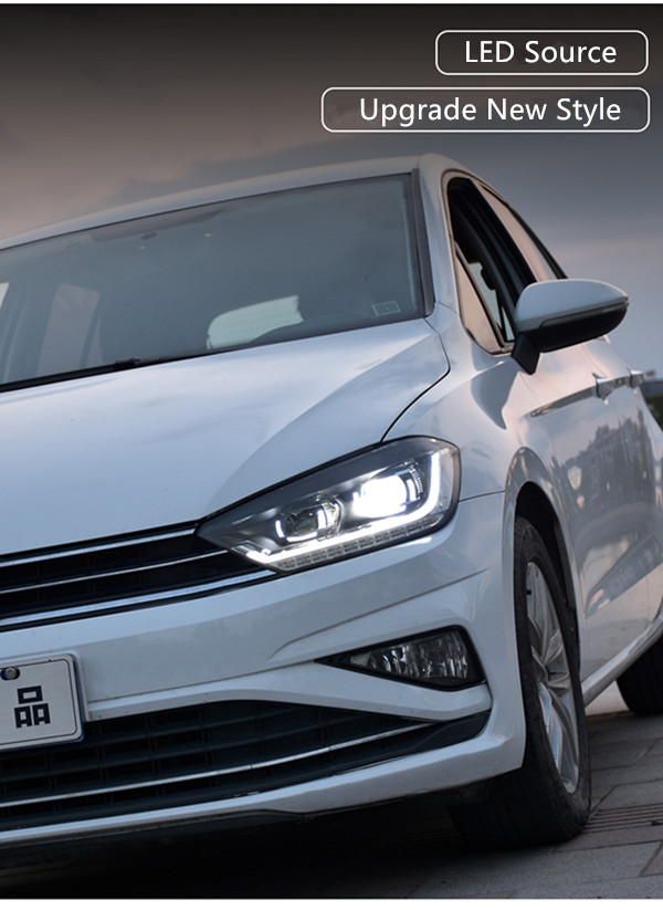 Head Lamp Auto Turn Signal High Beam Light for VW Golf Sportsvan LED Daytime Running Headlight 2016-2020