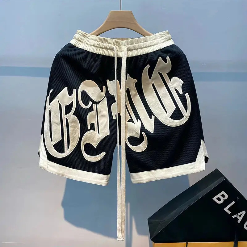 2025 Designer Street Letter Embroidered Shorts Men's Summer Loose Casual Sports Shorts Men's Street Hip Hop Trendy Brand INS Pants