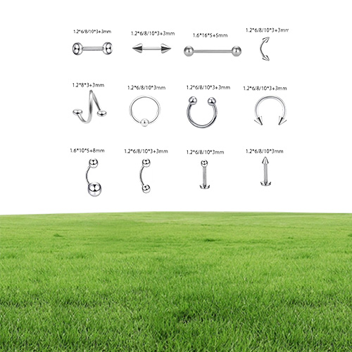QIAMNI 120pcs/lot Titanium Sexy Nose Lip Ear lage Tragus Eyebrow Rings Captive Bead Ring Piercing Body Jewelry