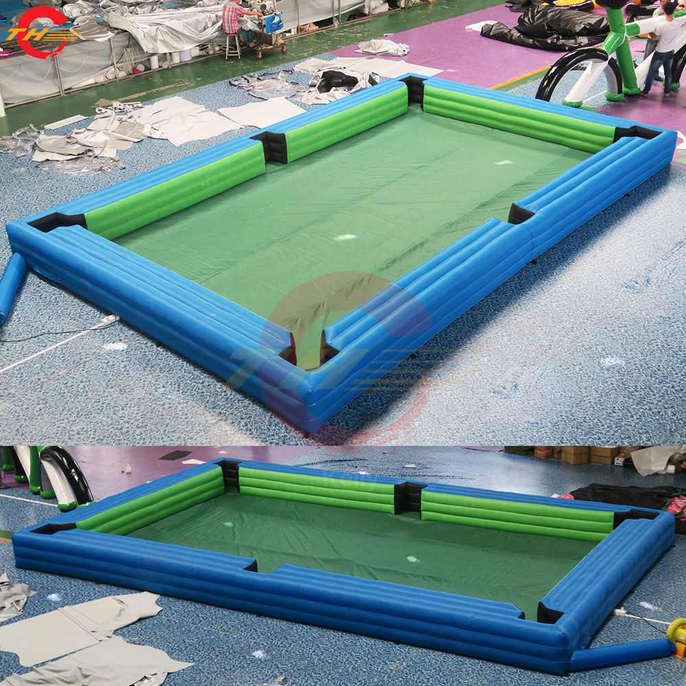 12x6m 39.4x19.7ft Outdoor Activities Indoor Giant Human Billiards Game Snooker Soccer Ball Inflatable Snookball Table Field for Carnival Rental