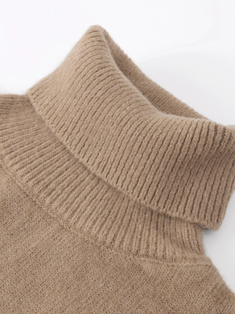 Korean Fashion Wool Cashmere Sweater Women Turtleneck Knitted Pullover Female Allmatch Winter Casual Loose Thick Sweaters 240116