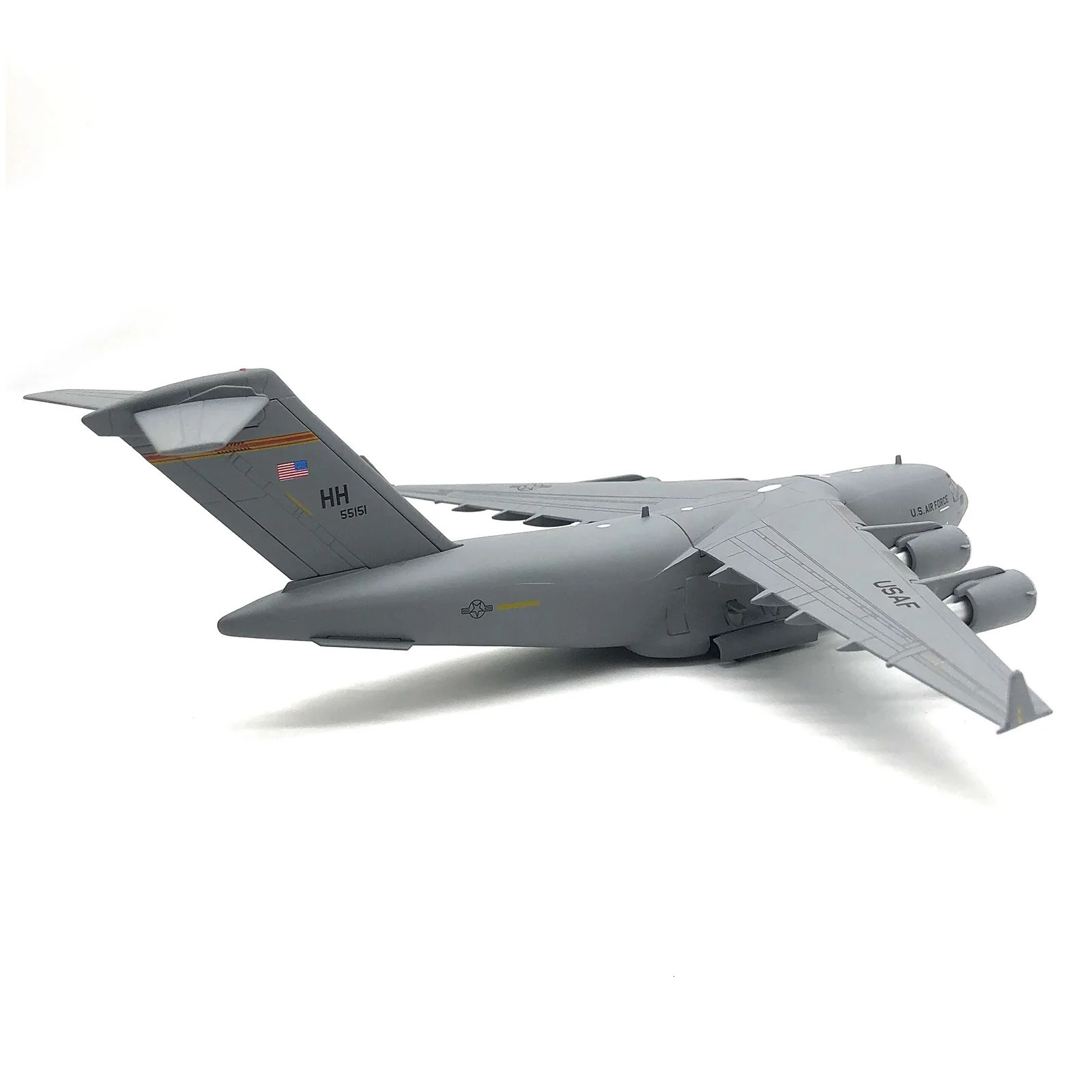 Diecast Alloy Aircraft 1 200 Aviation C-17 Transport Aircraft Model Plane Die Cast Model Kids Toy With Display Stand Light Mode 240115