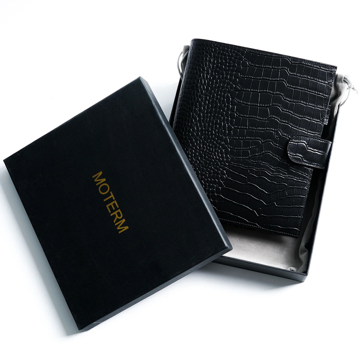 Moterm Luxe 2.0 Rings Planner A5 Croc Grain Leather Notebook with 30MM Binder Agenda Organizer Notepad Journal Sketchbook 240115