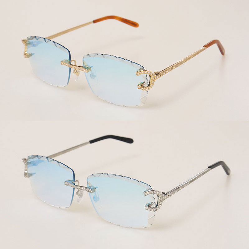 Moissanite Rimless Unisex Photochromic Sunglasses