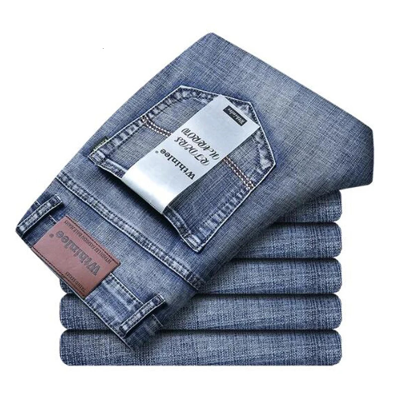 Jeans Men Classical Jean High Quality Straight Leg Male Casual Pants Plus Size 30-40 Cotton Denim Trousers Ropa Hombre 240115