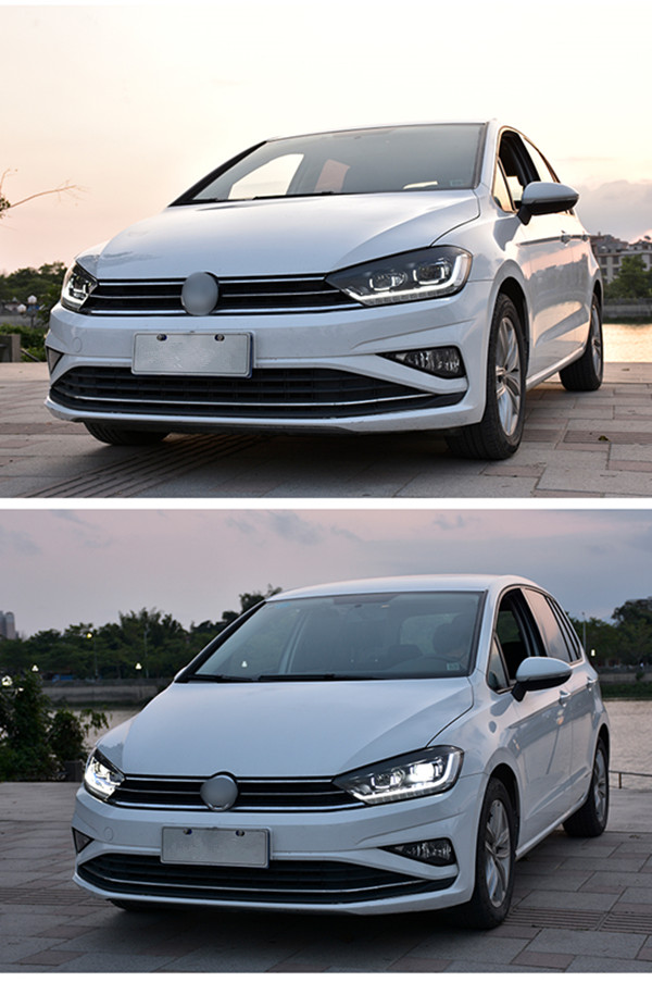 Head Lamp Auto Turn Signal High Beam Light for VW Golf Sportsvan LED Daytime Running Headlight 2016-2020