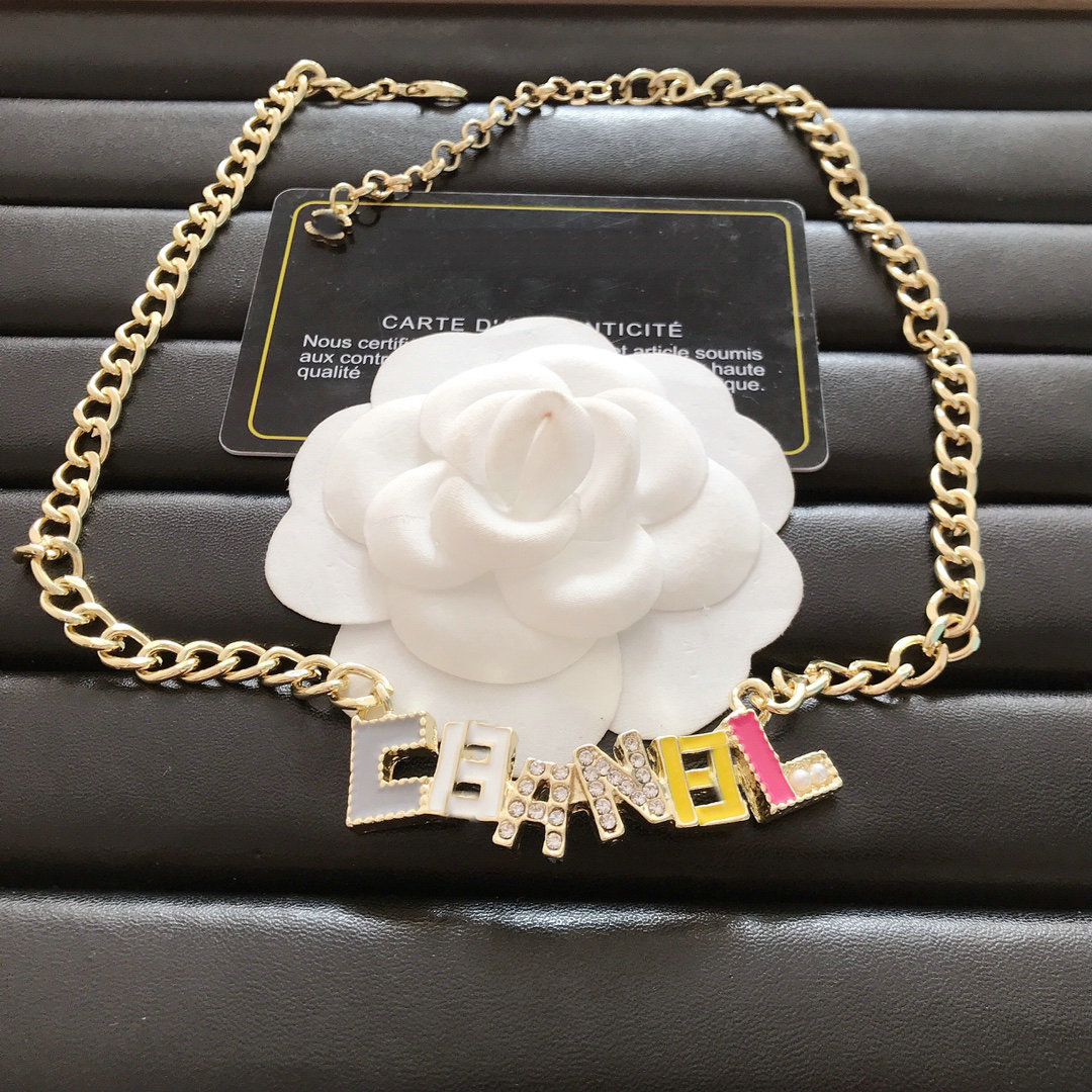 Brand Letter Pendant Designer Jewelry Women Choker Necklace Gold Plated Necklaces Birthday Gift