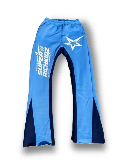 Vintage style baggy Trousers Star Print casual pants waist pocket wide leg pants women's and men y2k high waist cargo pants 240115