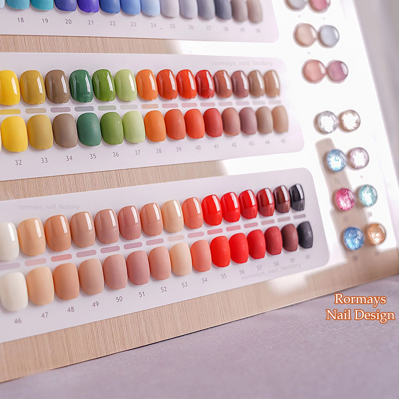 Rormays Gel Polishing 80 Color Suit Fashionable Popular Rainbow Color Shiny Durable Mixed Varnish gel UV LED Immersion Primer Finish Nail Factory Whol