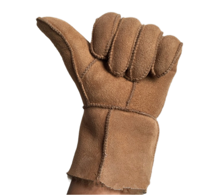 High Quality Women Sheepskin Brand Designer Fur Leather Five Fingers Gloves Solid Color Winter Outdoor Windproof Gloves