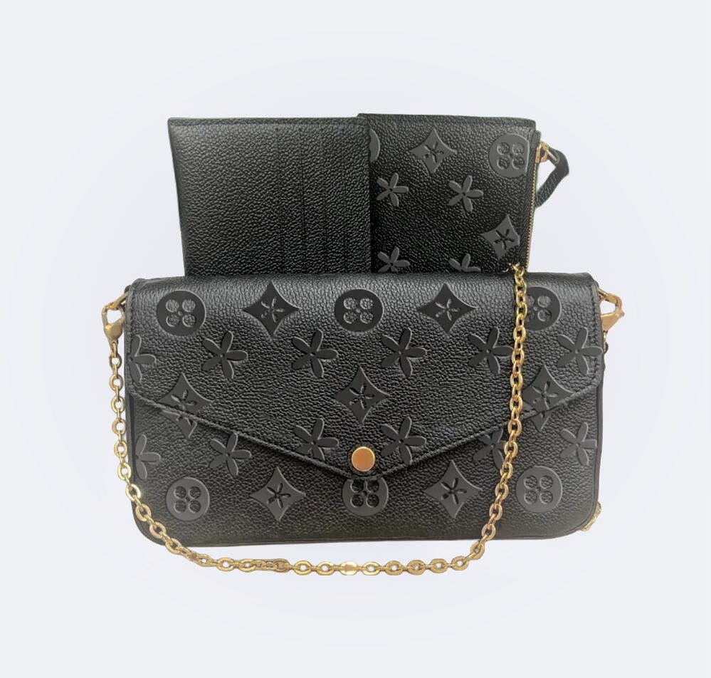 M61276 Genuine Leather Purses envelope bag Multi Felicie Pochette CrossBody hand bag luxury Designer Clutch satchel mens Vintage Wallets Evening Bags