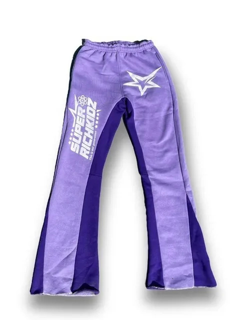 Vintage style baggy Trousers Star Print casual pants waist pocket wide leg pants women's and men y2k high waist cargo pants 240115
