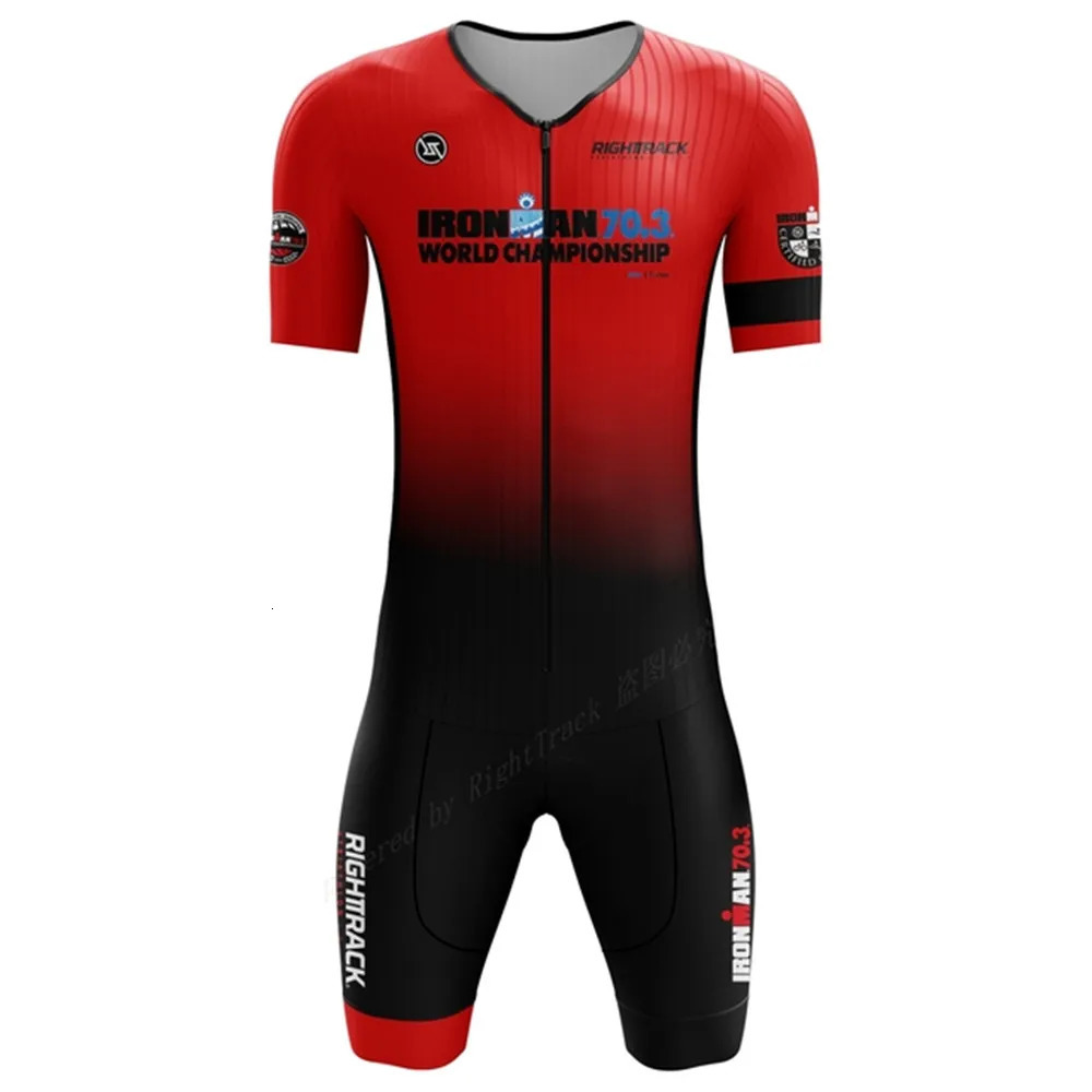 Summer Men's Short Sleeve Triathlon Race Suit Tri Sets Pro Team Cycling/Running/Swimming Jumpsuit Quick Dry Breathable Skinsuit 240116
