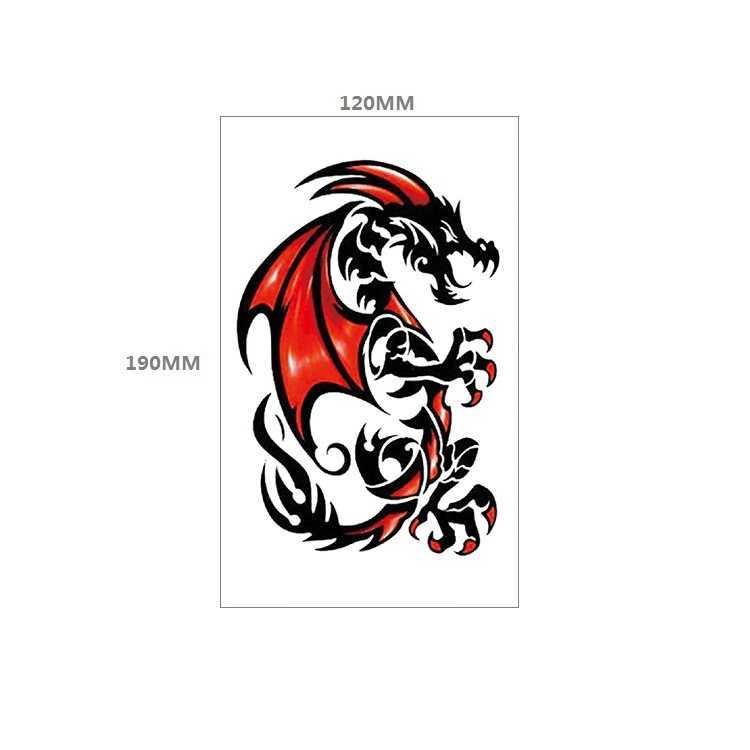 Animal tattoo stick tiger head wolf geometric shape wind suit water transfer printing flower arm sticker