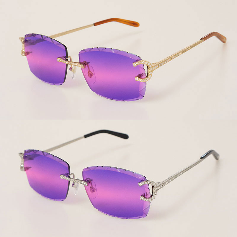 Moissanite Rimless Unisex Photochromic Sunglasses