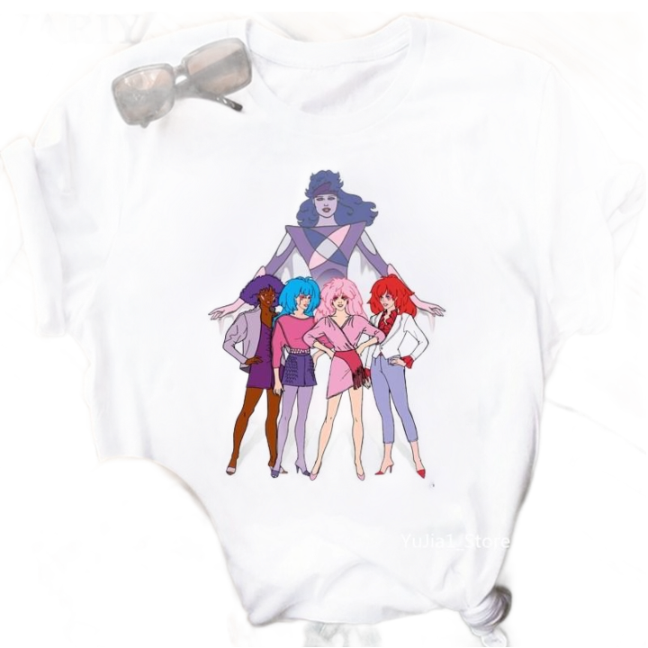 Women039s TShirt Jem And The Holograms T Shirt Women Hip Hop Graphic Tees Summer Tshirts Streetwear 90s Fans Tshirt Female