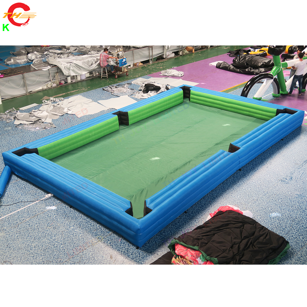 12x6m 39.4x19.7ft Outdoor Activities Indoor Giant Human Billiards Game Snooker Soccer Ball Inflatable Snookball Table Field for Carnival Rental