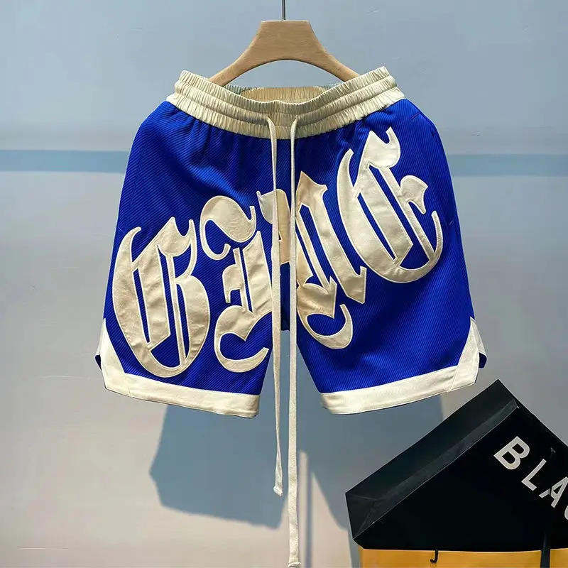 2025 Designer Street Letter Embroidered Shorts Men's Summer Loose Casual Sports Shorts Men's Street Hip Hop Trendy Brand INS Pants
