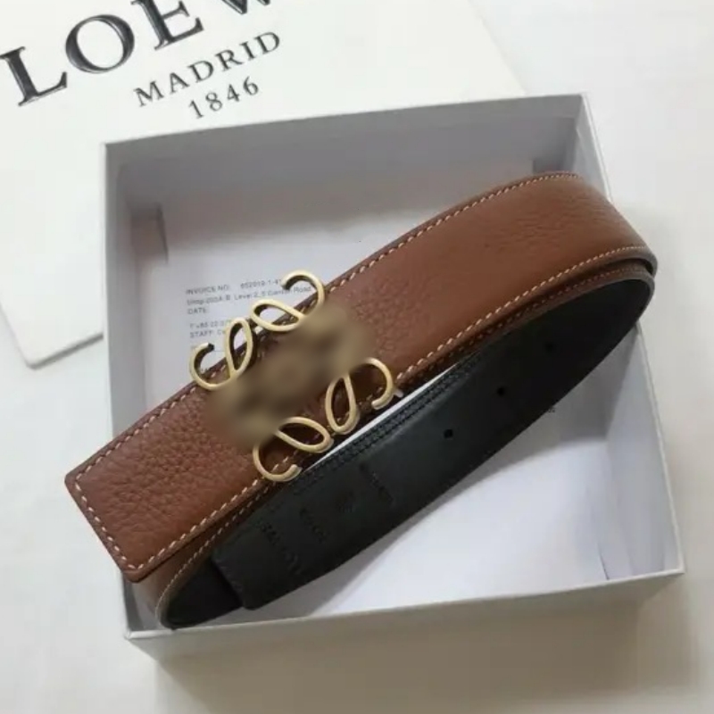 Belts Luxury LOW Designer Belt Fashion Classic Mens Womens Smooth Buckle Leather Belt 3.8cm Casual Versatile Jeans Skirt Belt High end Belt Wholesale