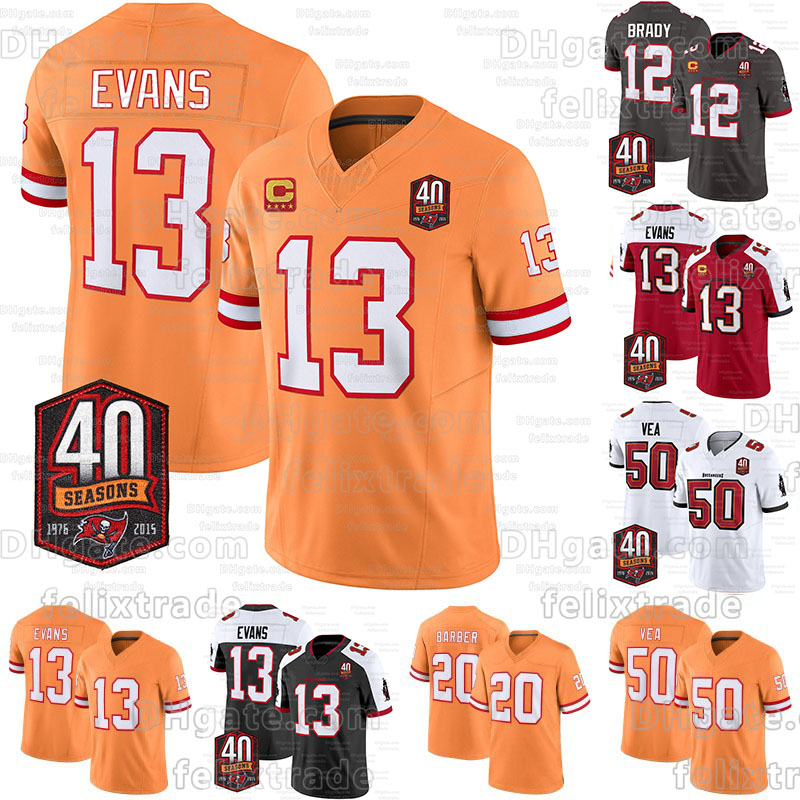 2023 creamsicle Buccaneers Football Jerseys Baker Mayfield Football Jerseys Kyle Trask John Wolford Derrick Brooks Rachaad White Evans Tom Brady Devin White