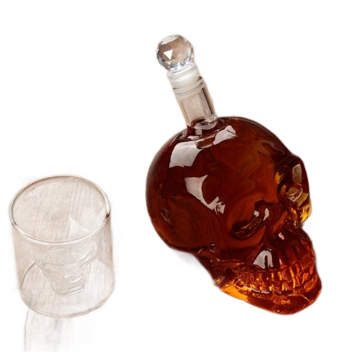 Crystal Skull Head S Cup Set 700ml Whiskey Wine Glass Bottle 75ml Glasses Cups Decanter Home Bar Vodka Drinking Mugs5275184