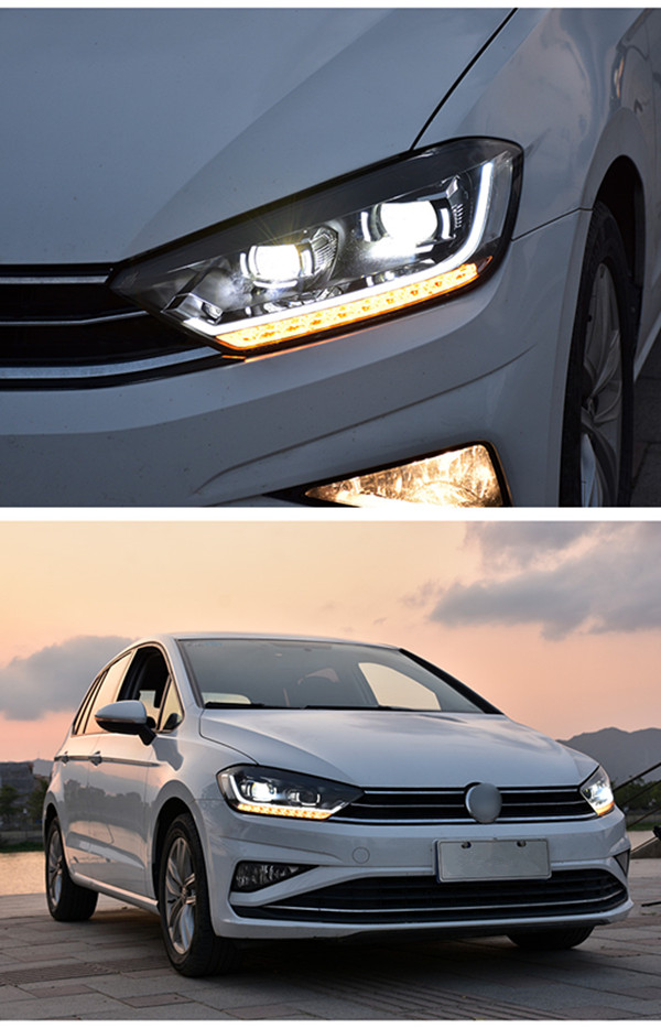 Head Lamp Auto Turn Signal High Beam Light for VW Golf Sportsvan LED Daytime Running Headlight 2016-2020