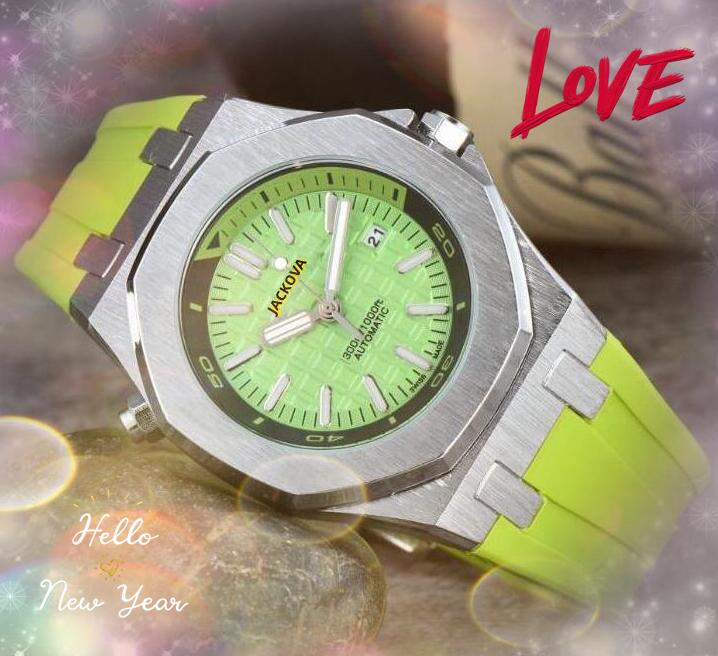 High-Quality President mens automatic no-mechanical ceramics watches Quartz Movement Male Time Clock Rubber Stainless Steel Band Sapphire Glass Wristwatch Gifts