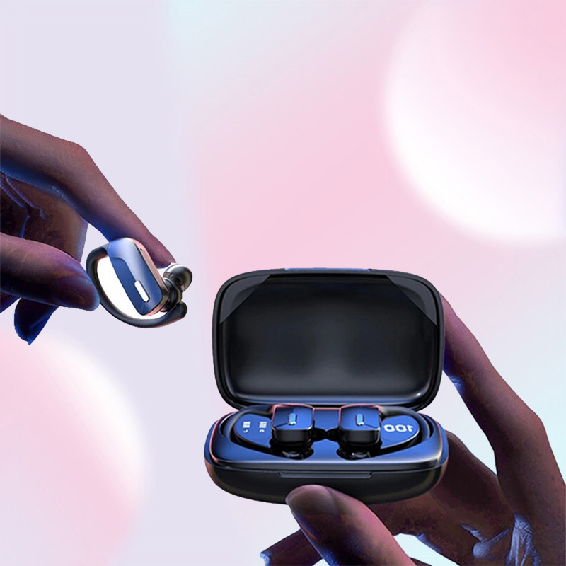 Wireless Earbuds Headphones Sport Earphones with LED Display TWS Stereo Deep Ear Buds with Earhooks Waterproof inEar Builtin Mic