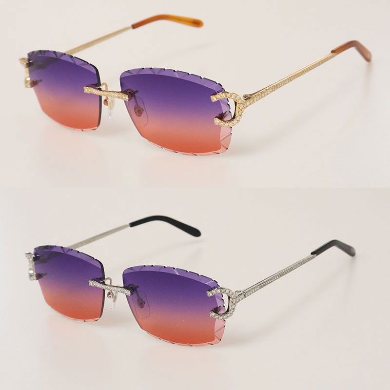 Moissanite Rimless Unisex Photochromic Sunglasses