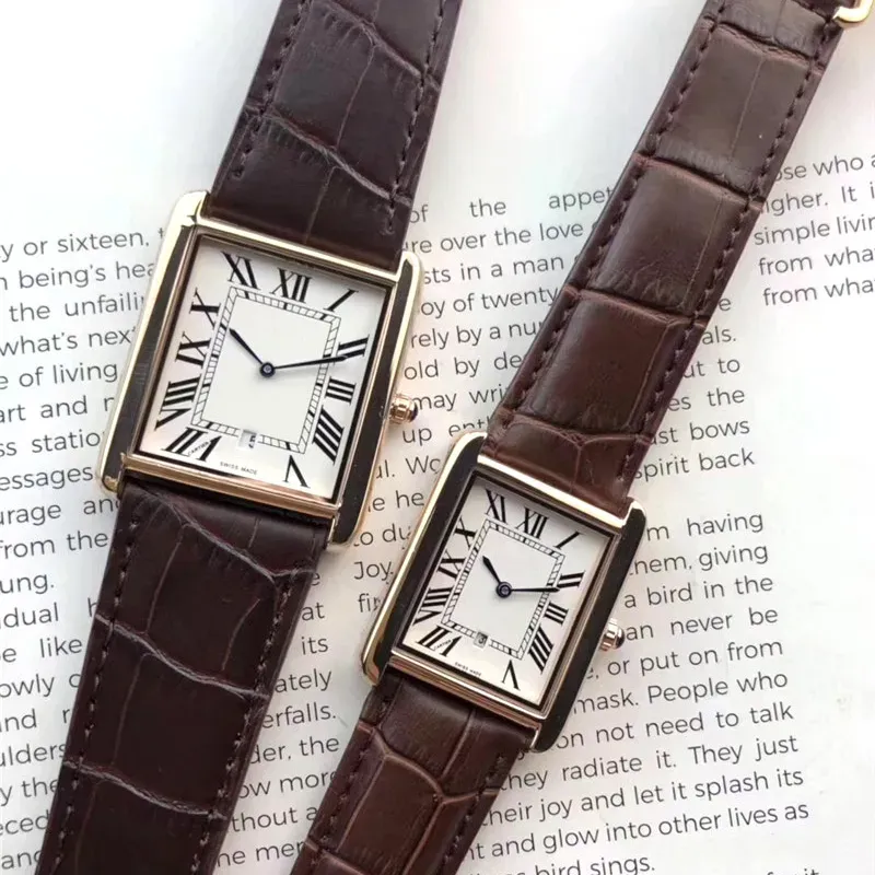 2026brand Women Men And Watches High Quality Luxury Tankity Watch For Womens Dress Business Watch Quartz Movement Leather Strap Waterproof Deisgner Watches