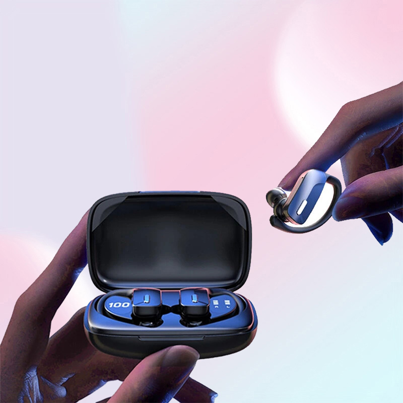 Wireless Earbuds Headphones Sport Earphones with LED Display TWS Stereo Deep Ear Buds with Earhooks Waterproof inEar Builtin Mic