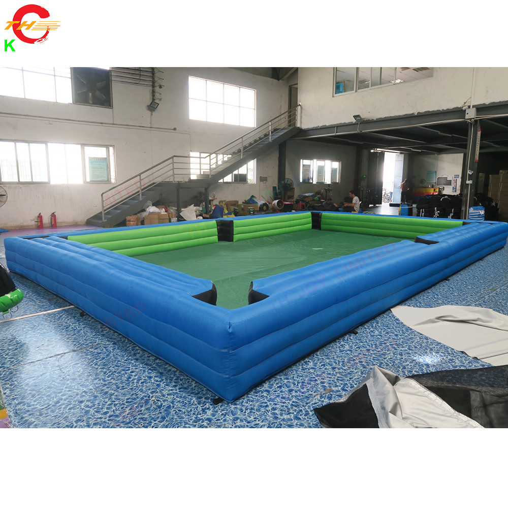 12x6m 39.4x19.7ft Outdoor Activities Indoor Giant Human Billiards Game Snooker Soccer Ball Inflatable Snookball Table Field for Carnival Rental