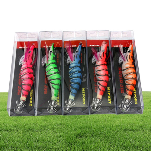 20pcs 12cm 145g Squid Lure Fishing Jigging Octopus Squid Hook 30 Jigs Cuttlefish Wood shrimp Fishing Hooks Fishing Lures