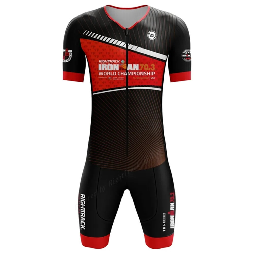 Summer Men's Short Sleeve Triathlon Race Suit Tri Sets Pro Team Cycling/Running/Swimming Jumpsuit Quick Dry Breathable Skinsuit 240116