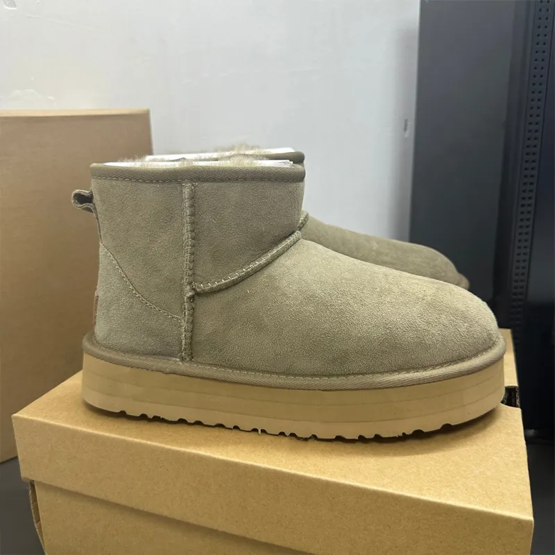 Top quatily designer boots australia women snow boot plush ankle short mini fur black khaki brown pink womens winter booties girl classic wgg tasman shoes 36-44