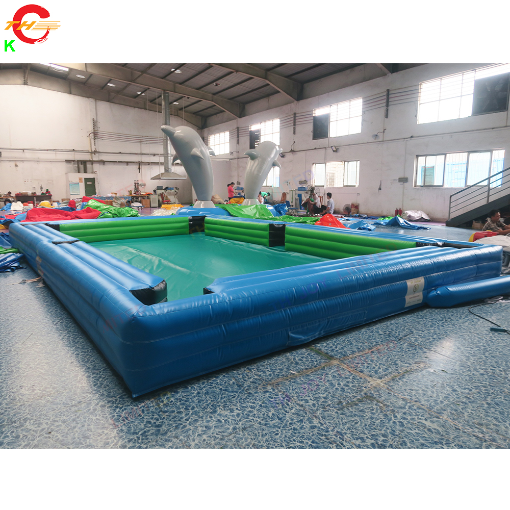 12x6m 39.4x19.7ft Outdoor Activities Indoor Giant Human Billiards Game Snooker Soccer Ball Inflatable Snookball Table Field for Carnival Rental