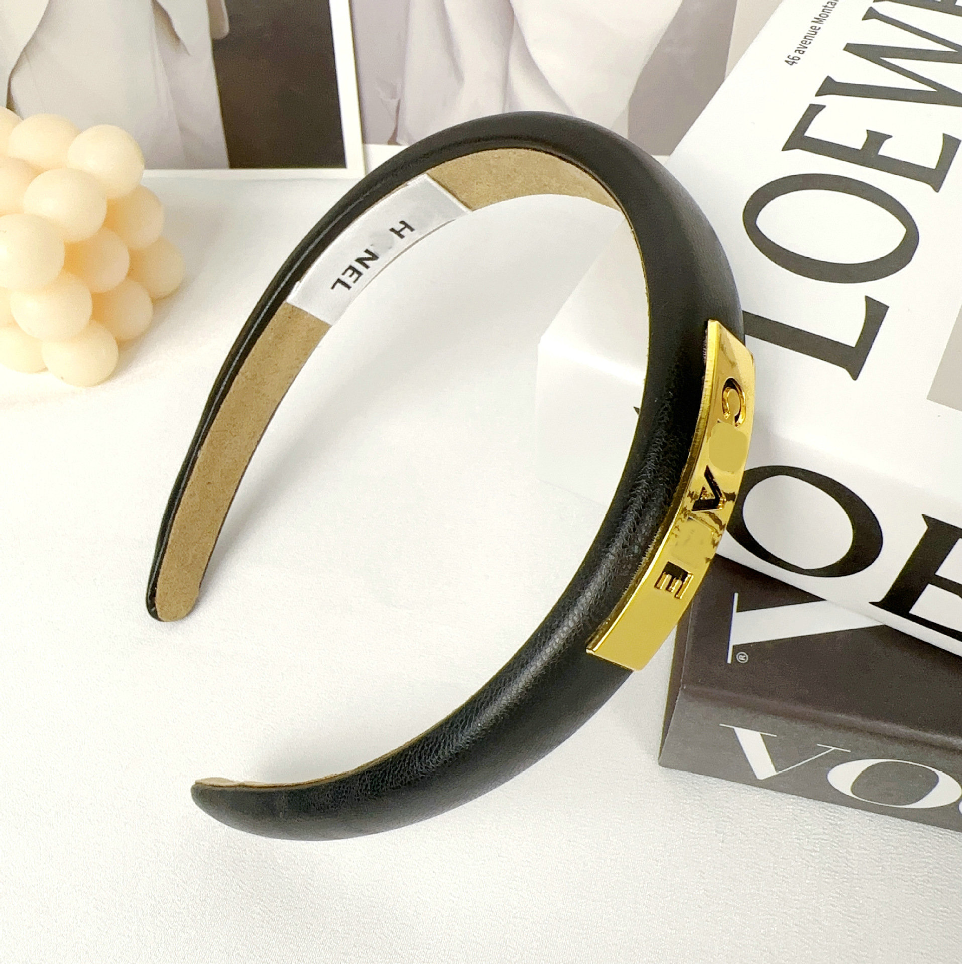 Brand Designer Women HairBands HeadWrap Girl Leather Headband Metal Sponge Clip Hair Accessories Free shipping