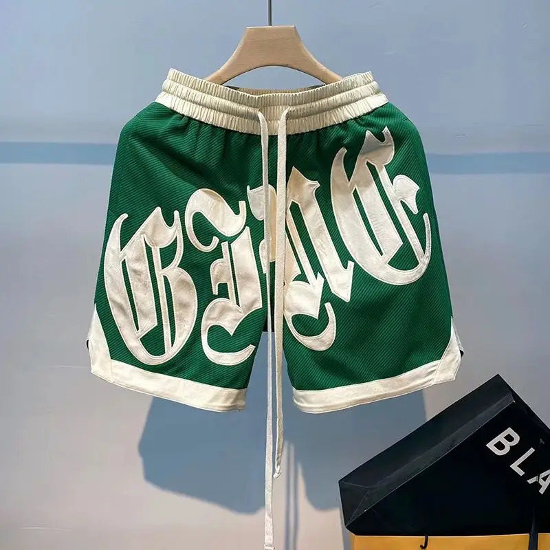 2025 Designer Street Letter Embroidered Shorts Men's Summer Loose Casual Sports Shorts Men's Street Hip Hop Trendy Brand INS Pants