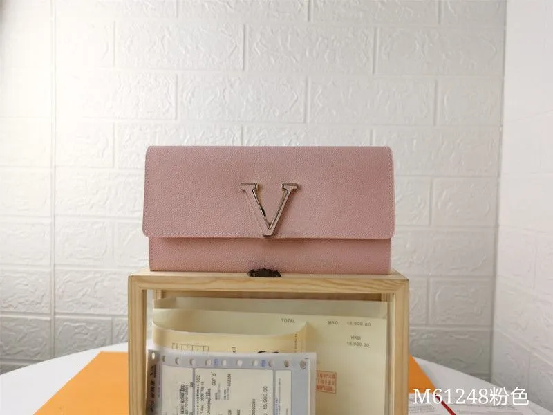Classic Style Long Wallet Women Capucines Wallet Luxurys Designer Purse Ladies Wallet Coin Purse With Original Box