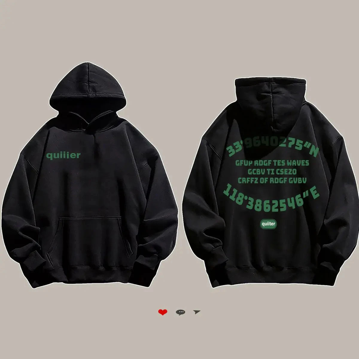 100 Cotton Wool Hoodie Autumn Winter Loose Letter Print Sweater Men and Women Hip Hop Long Sleeve Coat Harajuku 240115