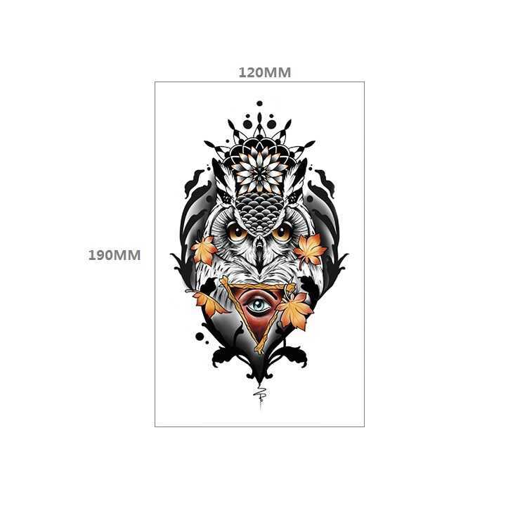 Animal tattoo stick tiger head wolf geometric shape wind suit water transfer printing flower arm sticker