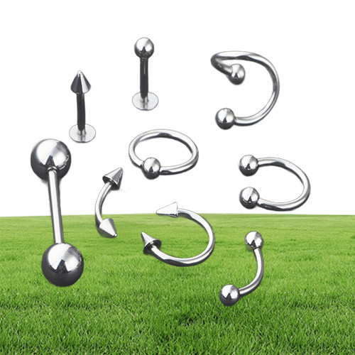 QIAMNI 120pcs/lot Titanium Sexy Nose Lip Ear lage Tragus Eyebrow Rings Captive Bead Ring Piercing Body Jewelry