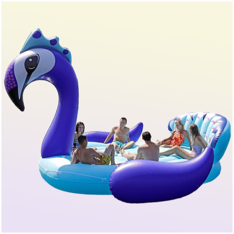 New 68 person Huge Flamingo Pool Float Giant Inflatable Unicorn Swimming Pool For Pool Party Floating Boat