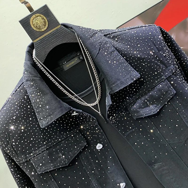 PFHQ 2023 Fix Denim Jackets For Men Solid Long Sleeve Patchwork Loose Single Breasted Coat Men's Summer Fashion 21F3440 240115