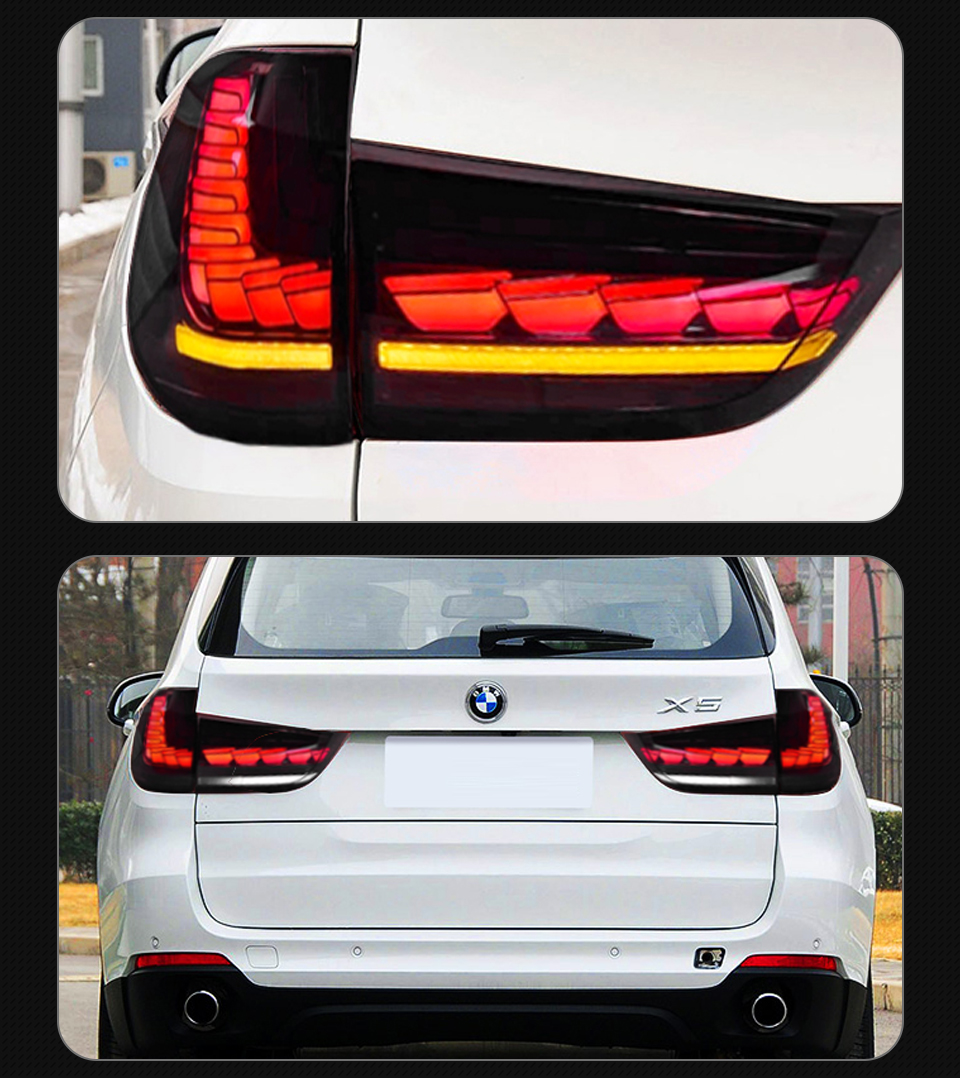 Car Styling Rear Lights for BMW X5 F15 2014-20 18 LED Taillight Dynamic Turn Signal Light Tail Lamp Assembly